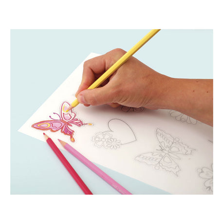 Graine kreatives Graine-Schrumpffolien-Set mit Armbändern, Schmetterlingen und Blumen