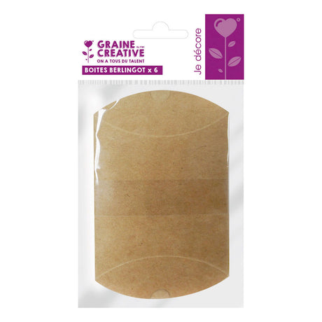 Graine kreative Graine-Geschenkboxen 12,3x7,7 cm Kraft - 6 Stk.