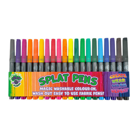 Splat Planet Textilmarker, waschbares Set – 20 Farben