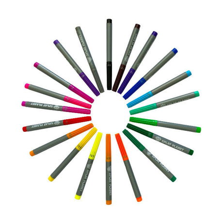 Splat Planet Textilmarker, waschbares Set – 20 Farben