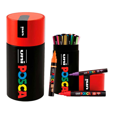 Uni Posca Pigmentmarker-Röhrenset - 13-tlg.
