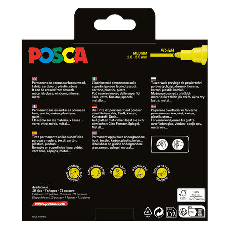 Uni Posca PC5M Marker-Set Grüntöne - 8 Stk.