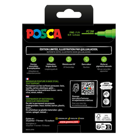 Uni Posca Marker pc3m Set fruchtige Farben - 8 Stk.