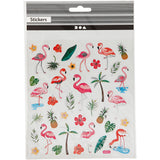 Creativ Firmenaufkleber, Flamingo, Blatt 15x16,5 cm, ca. 37 Stück, 1 Blatt