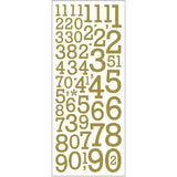 Creativ Company Glitzersticker, Zahlen, Bogen 10x24 cm, gold, 2 Bögen 1 Box