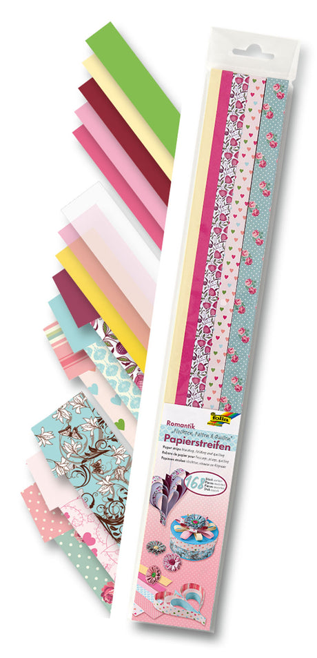 Folia • Papierstreifen x168 sortiert romantisch