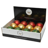 Decoris Weihnachtskugeln Mix 12 Stück gold rot grün