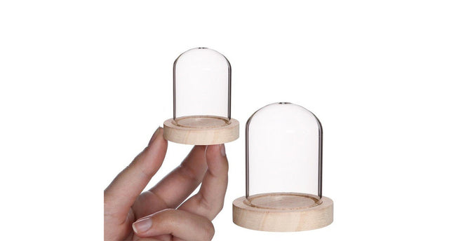 Stolp met houten voet ø8 hoogte 8 cm