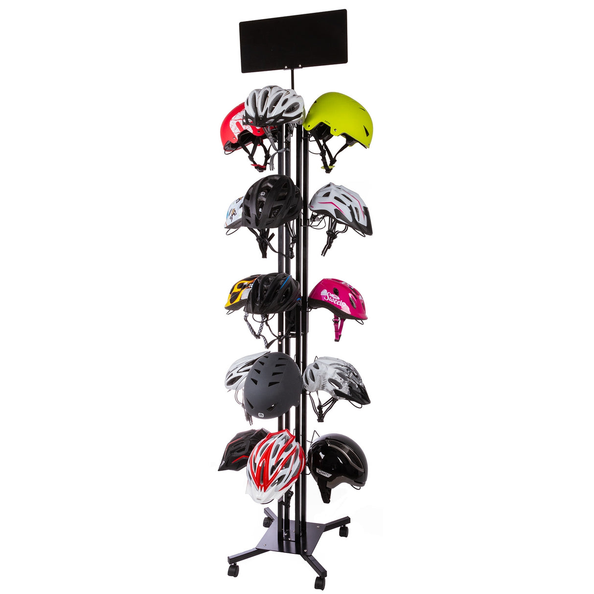 Mobile Helm -Hakenanzeige für 20 Fahrradhelme