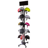 Mobile Helm -Hakenanzeige für 20 Fahrradhelme