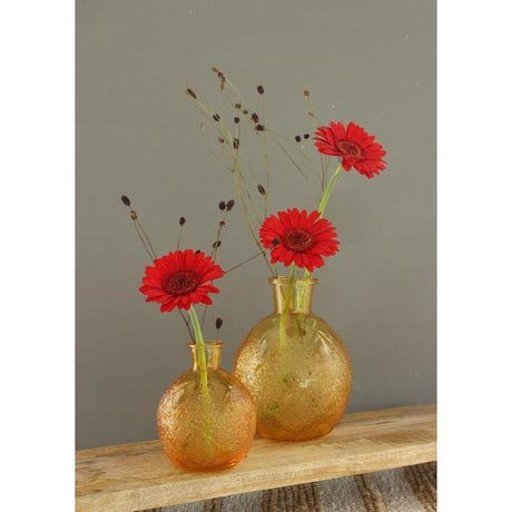 Ideen 4 Jahreszeiten Vase Bologna Ocker ø9,5xh12cm