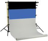 Falcon Eyes Hintergrund SPK-3 inkl. 3 Rollen SW White Blue 1,35x11 m