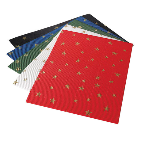 Folia • Sterne aus Wellpappe 25x35cm 10Stk