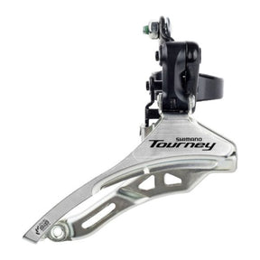 Shimano Umwerfer Tourney FD-TY300 3x6 7 Gänge – Down Swing – Down Pull – hohe Klemmung 34,9 mm – 42 Zähne – (66–69°)
