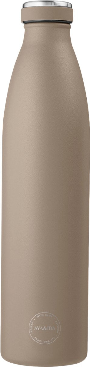 Aya ida aya ida - Trinkflasche - Thermoskanne - Trinkflasche - Wasserflasche - to go - 1000ml - staubbraun neu!