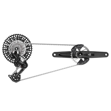 Sram groepset eagle 90 dub t-type inclusief: achterderailleur shifter crankset 175mm wide gx ketting cassette 10-52