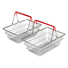 Bigjigs Einkaufskörbe aus Metall – 2 Stück.