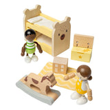 Bigjigs Holzpuppenhausmöbel Kinderzimmer – 5 Stück.
