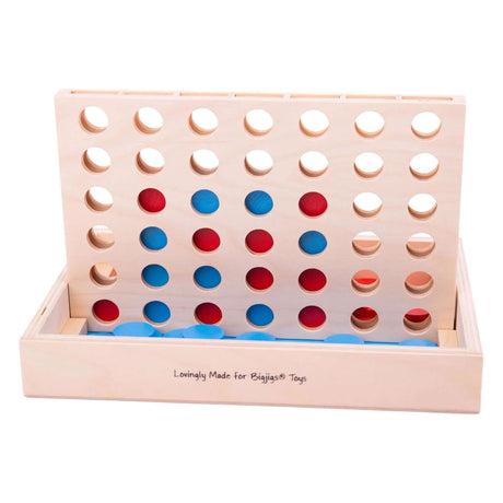Bigjigs Spielzeug Bigjigs Holz vier in einer Reihe, BJ699