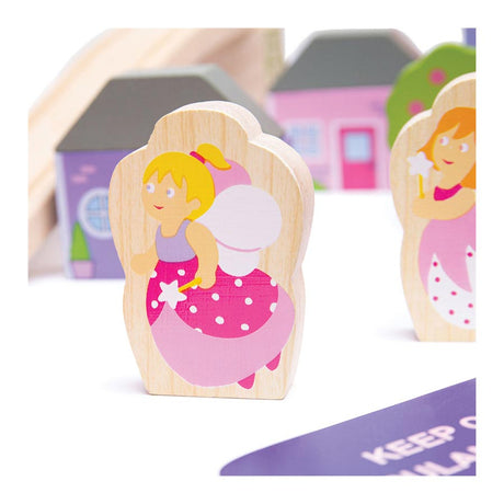 Bigjigs Holzeisenbahn-Set City – Rosa