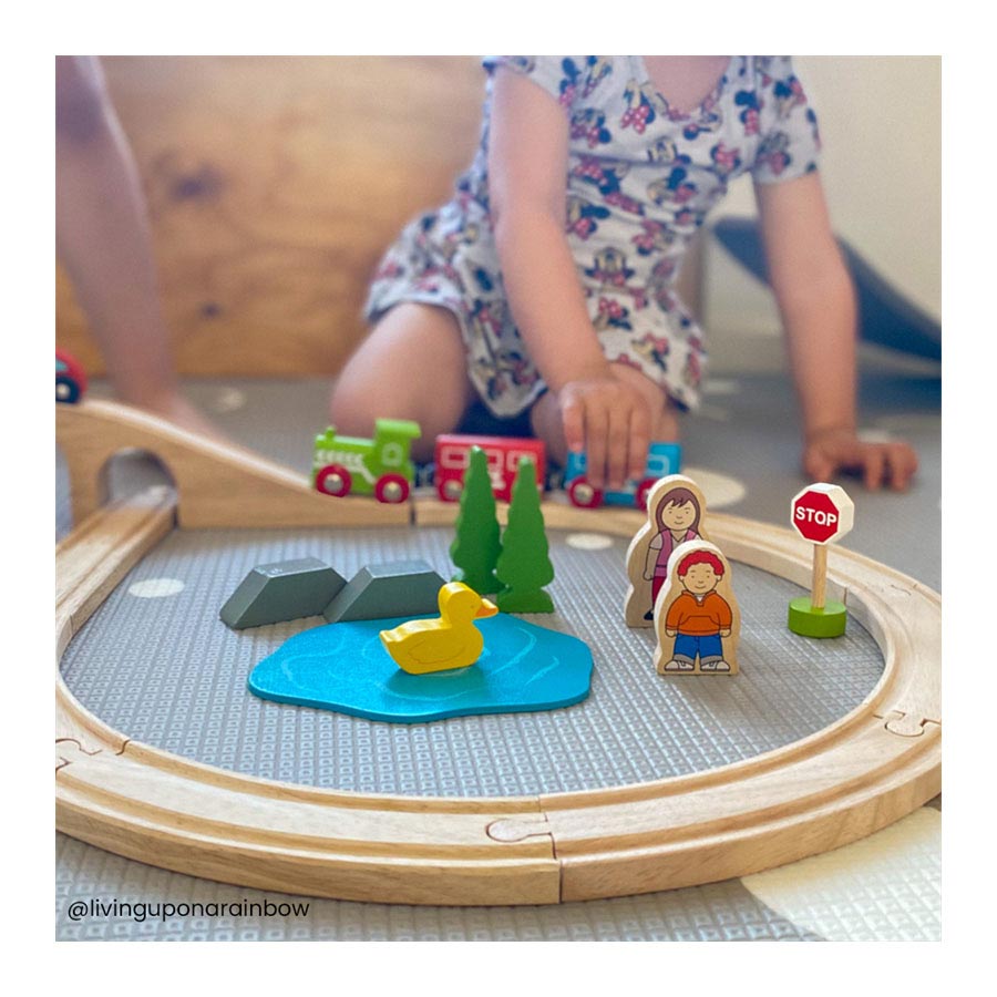 Bigjigs hölzernes Eisenbahngleis – 8-förmig – 26-teilig