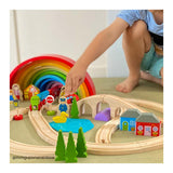 Bigjigs hölzernes Eisenbahngleis – 8-förmig – 26-teilig