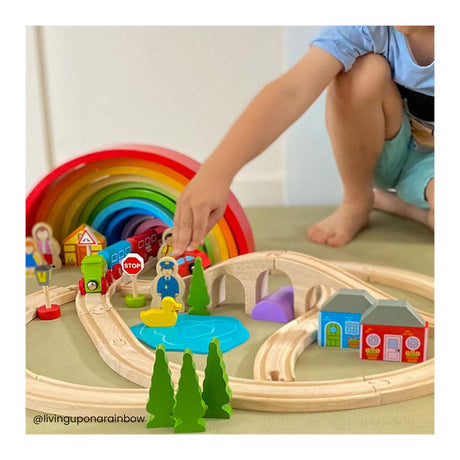 Bigjigs hölzernes Eisenbahngleis – 8-förmig – 26-teilig
