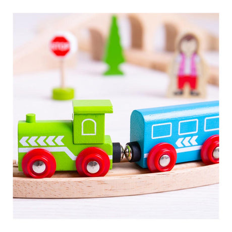 Bigjigs hölzernes Eisenbahngleis – 8-förmig – 26-teilig