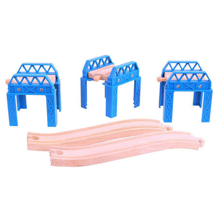 Bigjigs Holzschiene - Brückenteile, 3..