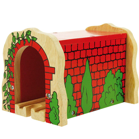 Bigjijgs Bigjigs Holzschienen – roter Tunnel