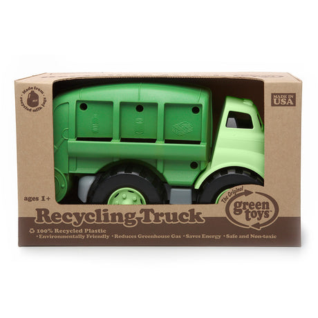 Grüner Spielzeug-Müllwagen