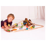 Bigjigs hölzerne Dino -Zug -Set, 49dlg.
