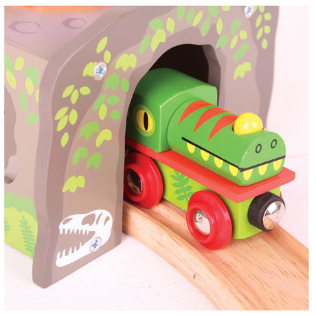 Bigjigs hölzerner T-Rex-Tunnel