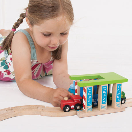 Bigjigs-Schienen – Autowaschanlage