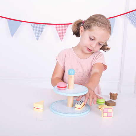 Bigjigs Tortenständer mit Cupcakes
