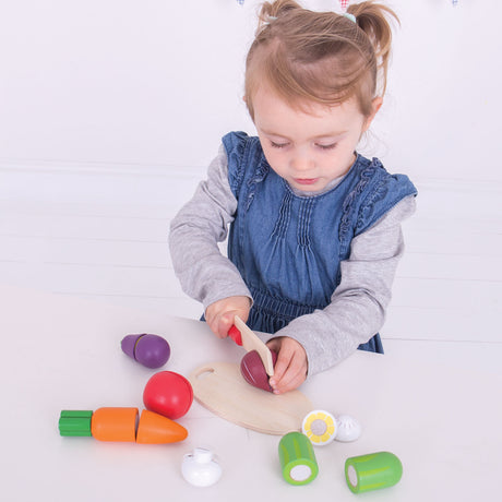 Bigjigs Toys Bigjigs Holzkiste mit geschnittenem Gemüse