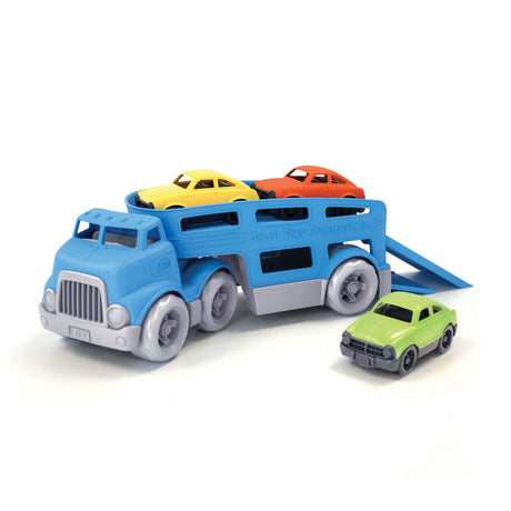 Grünes Spielzeug, grünes Spielzeug, Autotransporter