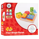 Bigjigs Toys Bigjigs Holzformen-Stapelspiel, 17 Teile.