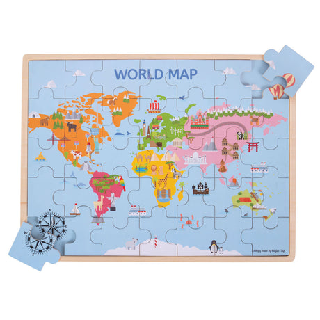 Bigjigs Weltkarten-Puzzle.
