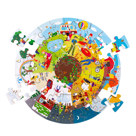 Bigjigs vier Jahreszeiten rundes Bodenpuzzle.