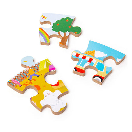 Bigjigs vier Jahreszeiten rundes Bodenpuzzle.