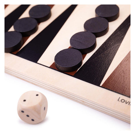 Bigjigs Backgammon-Brettspiel aus Holz