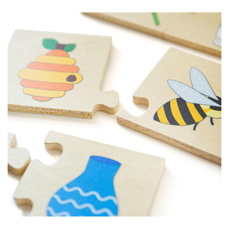 Bigjigs Holzpuzzle Dinge, die zusammenpassen, 32 Teile.