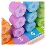 Bigjigs Toys Bigjigs Holz-Stapelspiel Blumen, 16 Stück.