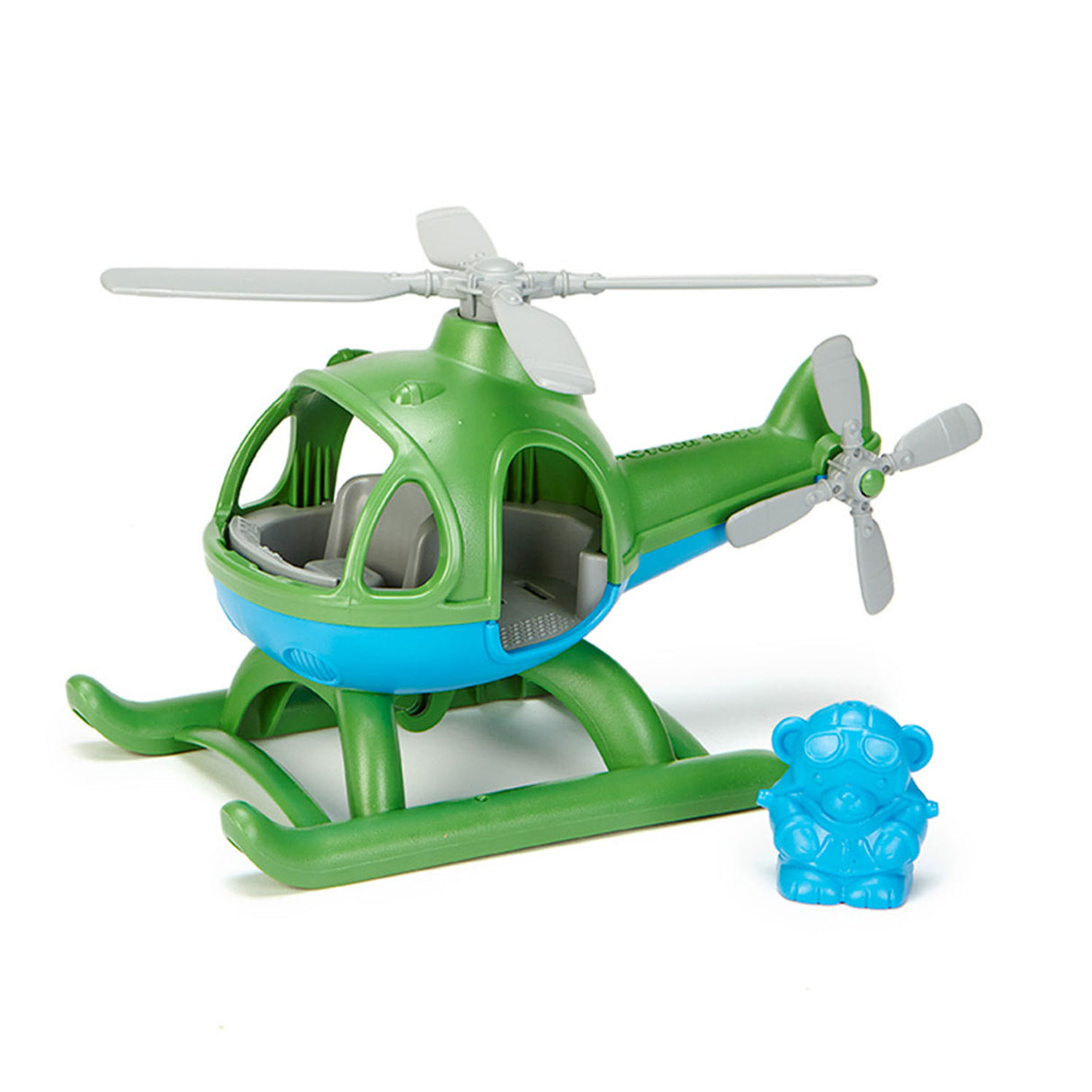 Grüner Spielzeug-Helikopter grün
