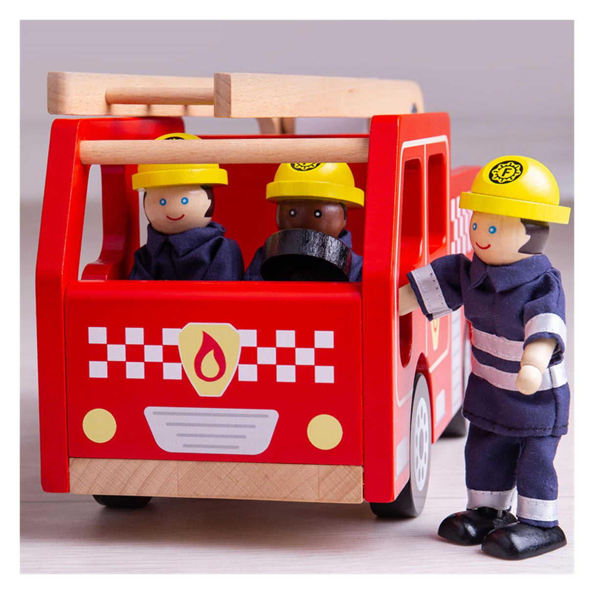 Bigjigs Feuerwehrauto aus Holz