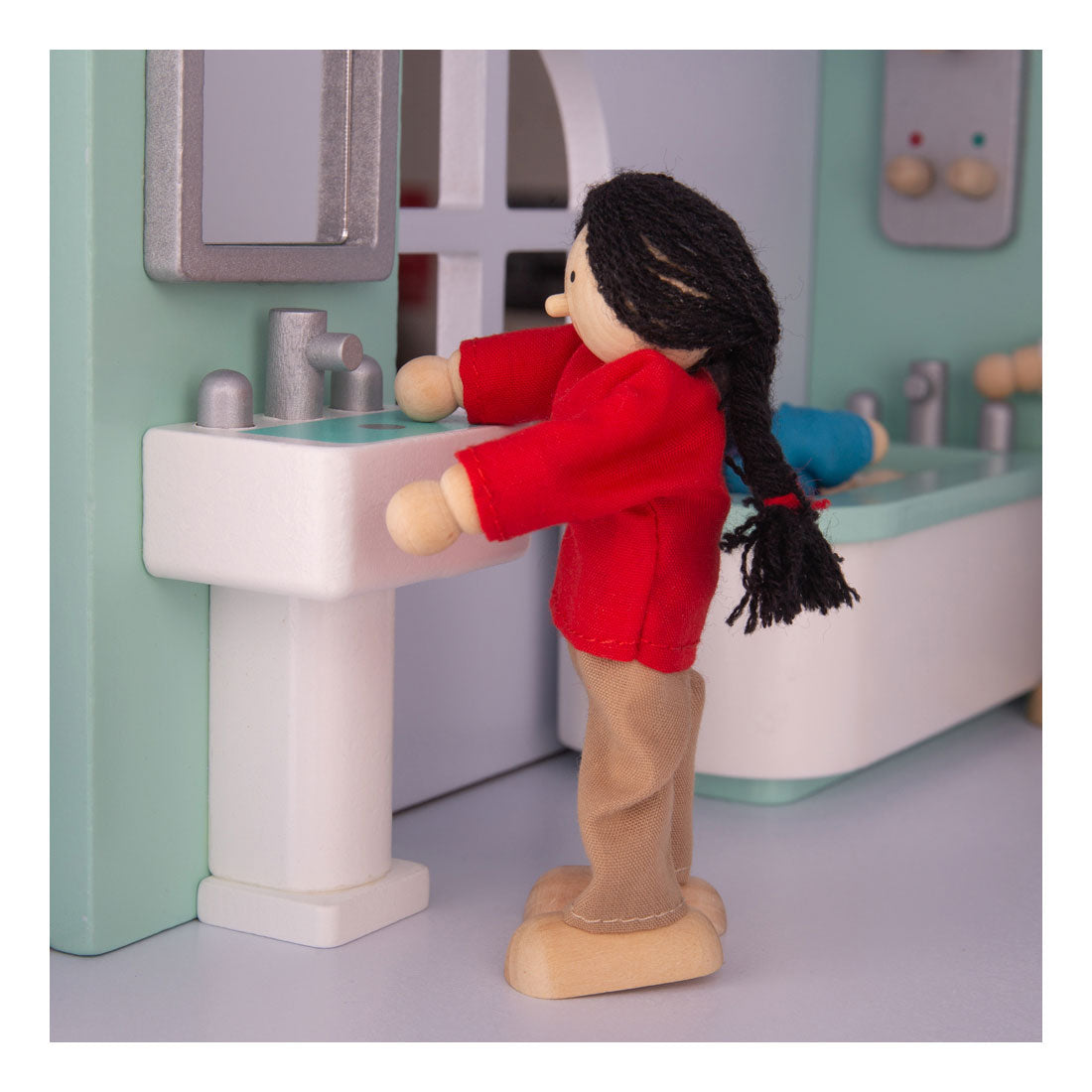 Tidlo Holzpuppenhausmöbel Badezimmer