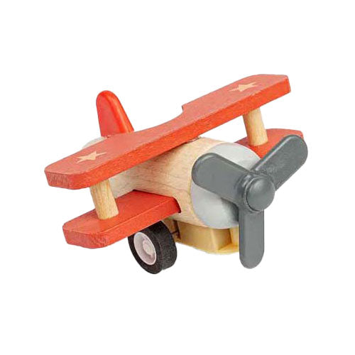 Ausziehbares Doppeldecker-Flugzeug aus Holz von Bigjigs