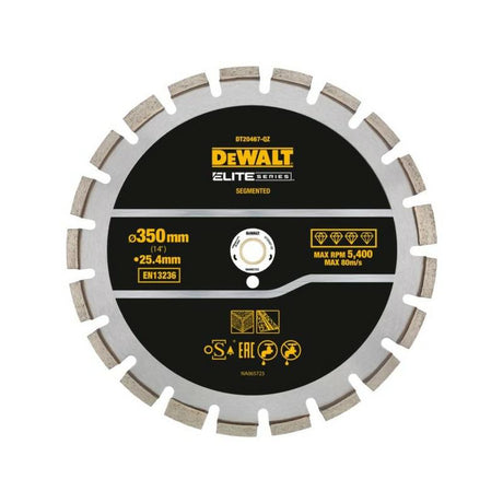 Dewalt diamond segment schild 350mm asfalt beton elite