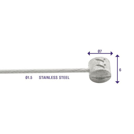 Rem Innenkabel Elende 2250 mm Edelstahl Slick Ø1,5 mm T-Nipple (100 Stück)